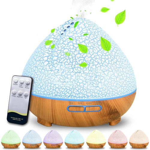 Shiba-Diffuseur D'huiles Essentielles 500ml, Ultrasonique Diffuseur Huiles Essentielles Electrique, Humidificateur D'air Avec Lumi[6 