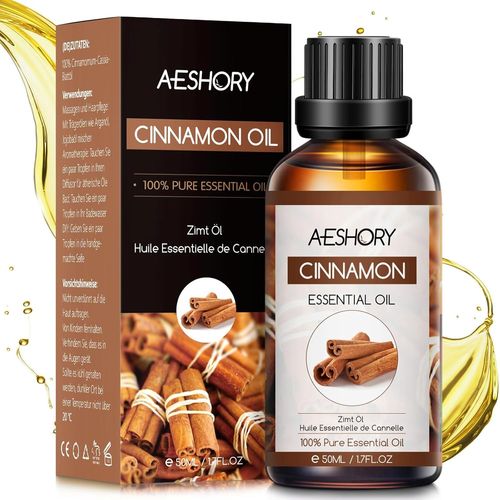 SHIBA-AESHORY Huile Essentielle Cannelle 50ML, Huile de Cannelle pour Diffuseur 100% Pure et Naturelle, Huiles Parfumées Aromathér[4