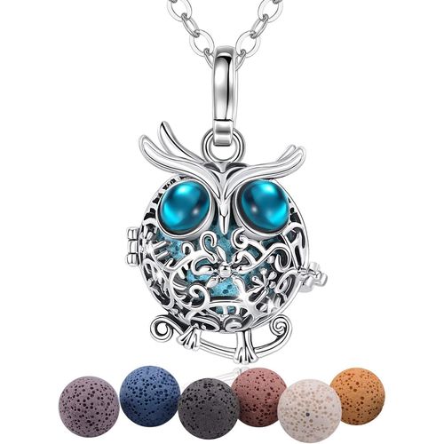Shiba-Aromathérapie Huiles Collier Diffuseur Essentielles Pour Femmes Collier Pendentif Filles Bijoux Cadeau Avec 7 Pcs Pierre De [9