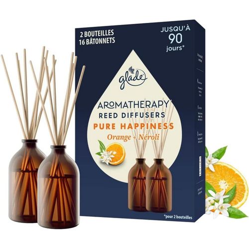 SHIBA-Aromatherapy Diffuseur Bâtonnets - Infusé Aux Huiles Essentielles - Jusqu'à 90 Jours De Parfum - Pure Happiness, Orange & Ne[4