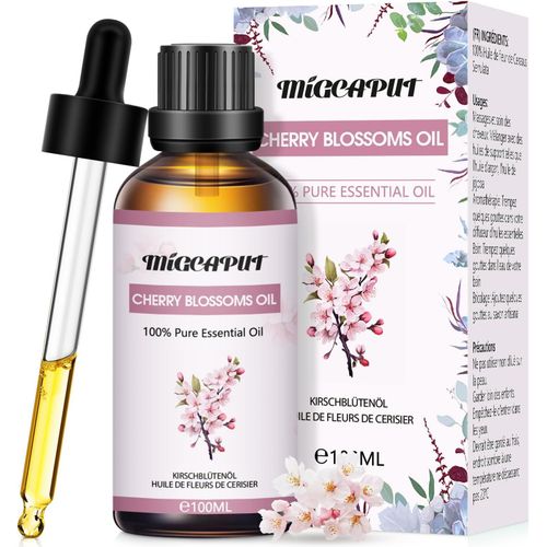 Shiba-Migcaput Huile Essentielle Fleurs De Cerisier 100ml, Huile Essentielle Aromathérapie 100% Pures & Naturelle Pour Diffuseur, [9 
