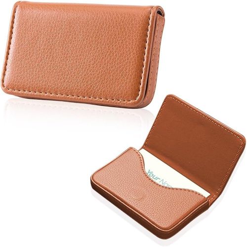 SHIBA-Lot de 2 Porte Cartes de Visite, Cartes de Visite en Cuir PU avec Fermeture Magnétique, Porte Cartes de Visite en Cuir PU po[1