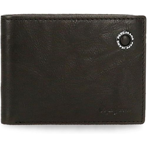 SHIBA-Badge Portefeuille Horizontal avec Porte-Monnaie Noir 11,5 x 8 x 1 cm Cuir, Noir, Portefeuille Horizontal avec Porte-Monnaie[1
