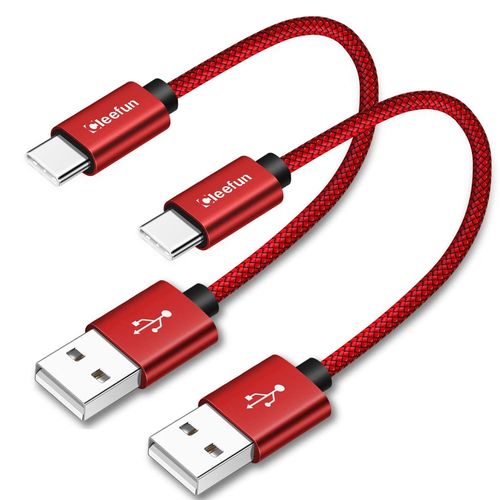 SHIBA-Câble USB C Court 30cm Lot de 2, Cable Chargeur Résistant pour Samsung Galaxy S10 S9 S20 S21 Plus, A12 A13 A50 A51 A52 A52s [2