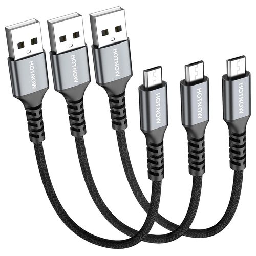 Shiba-Câble Micro Usb Court 0,3 M 3 Pcs, 30 Cm Câble De Chargeur Android Câble De Charge Rapide Pour Samsung Galaxy S7 S6 S7 Edge [3