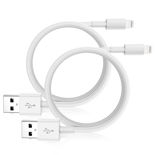 Shiba-Câble Iphone 2m Lot De 2 [Certifié Mfi],Câble De Chargeur Lightning Pour 2m Long Câble Lightning Usb Cable Iphone Charge Rap[2