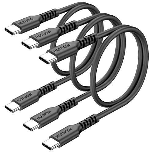 SHIBA-câble USB C vers C 50cm Lot de 3, Court 0,5m Câble de charge rapide USB-C 65W pour Samsung Galaxy s21/S20, note 20/10 ultra,[2