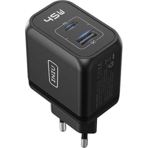Shiba-Usb C Chargeur 45w, Super Rapide Chargeur Compact 2 Ports Type C & Usb A Pour Samsung Galaxy S22/S22 Ultra/S22+ Iphone 15 Pr[1