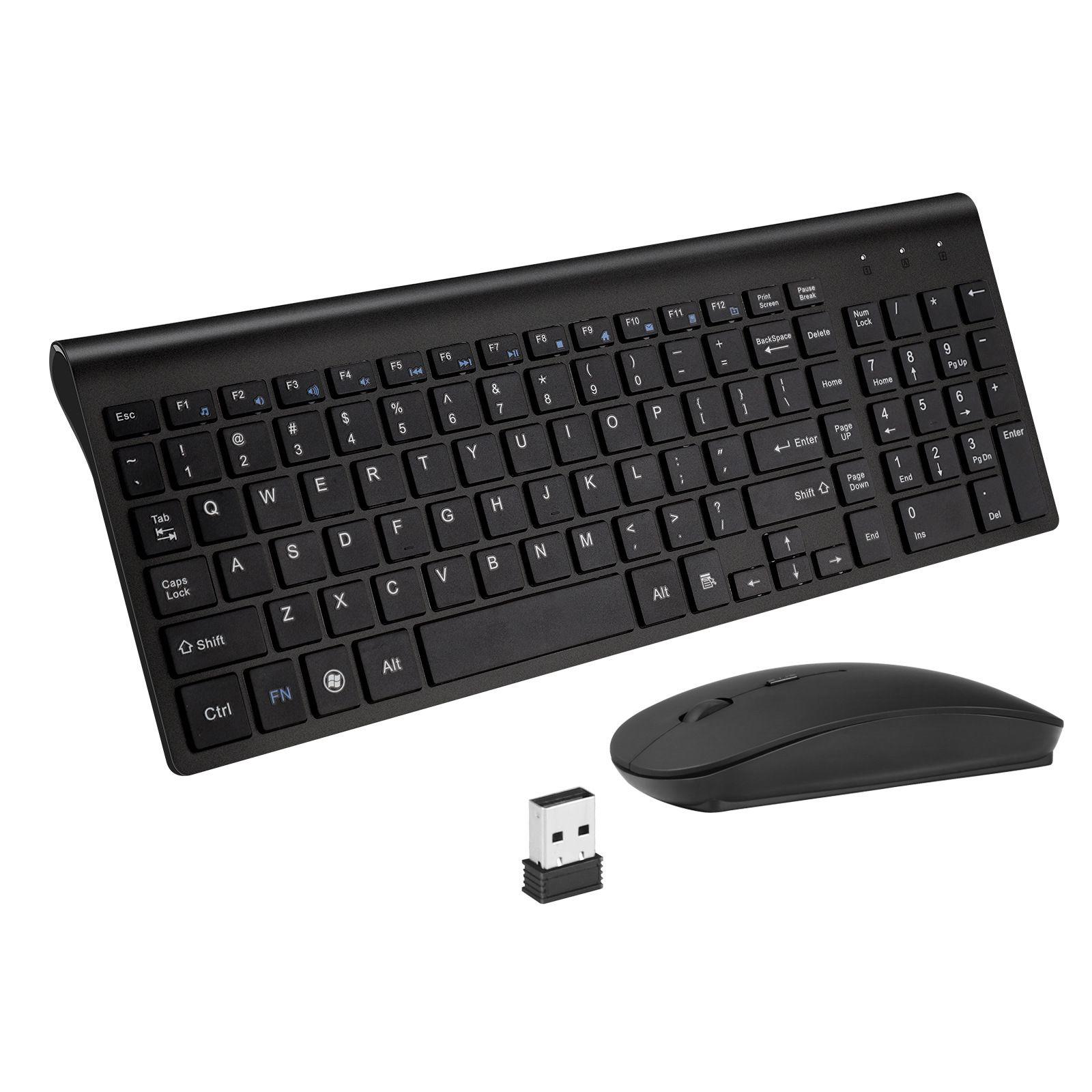 KLIM Tandem - Pack Clavier Souris & Clavier Gamer sans fil AZERTY + Fin,  durable, ergonomique