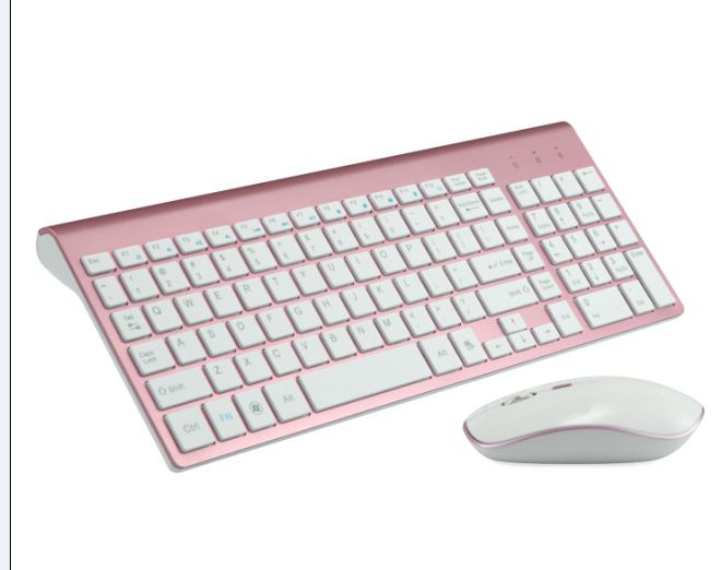 Ensemble clavier souris sans fil 2.4GHz,ultra fin,portable,mini