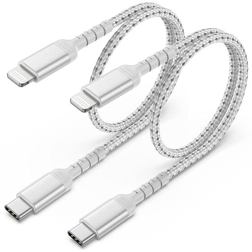 SHIBA-Câble USB C Lightning Court [0.5m, 2Pack], Câble iPhone USB C Nylon Certifié MFi 50cm PD Cordon Lightning à Charge Rapide co[3