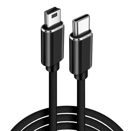 SHIBA-Câble USB C, USB C vers Mini USB 2.0 Câble Convertisseur OTG de 1m de Données Charge Rapide Nylon Tressé Câble Chargeur Comp[3