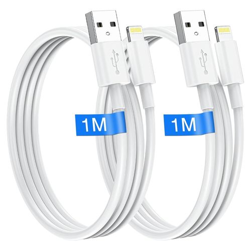 Shiba-Câble Iphone 1m Lot De 2 Cable Iphone Charge Rapide Certifié Mfi Chargeur Iphone Lightning Vers Usb Original Ultra Résistant[1