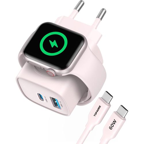 Shiba-Chargeur Pour Apple Watch 3 En 1, 20w Usb C Chargeur Rapide Iphone, Iwatch Chargeur Montre Apple Watch Serie 10/9/8/7/6/5/Ul[6