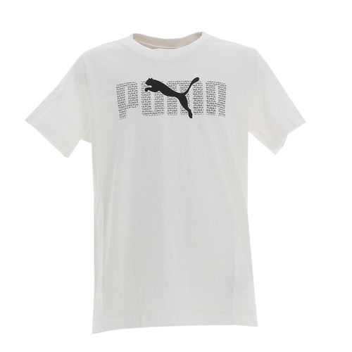 Tee Shirt Manches Courtes Puma Ess Logo Lab Tee B Blanc 152 Cm