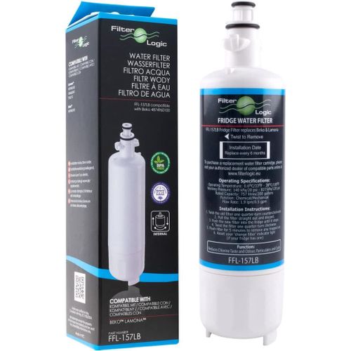 SHIBA-FilterLogic FFL-157LB Filtre à eau compatible avec cartouche 4874960100 pour Beko, Grundig, Kuppersbusch, Smeg, Lamona, Blom[2
