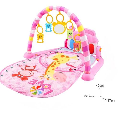 Bébé jouet cadeau bébé activité gymnase support de musique tapis de jeu enfant tapis Puzzle tapis Piano clavier infantile tapis de jeu ramper tapis de jeu--D