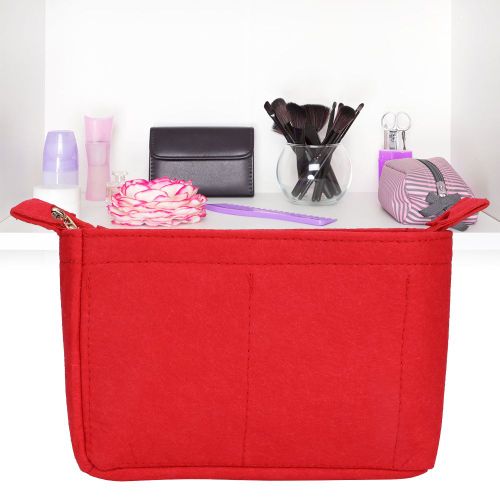 CONNOR Sac a main portable en feutre, trousse de maquillage, organiseur de rangement pour voyage