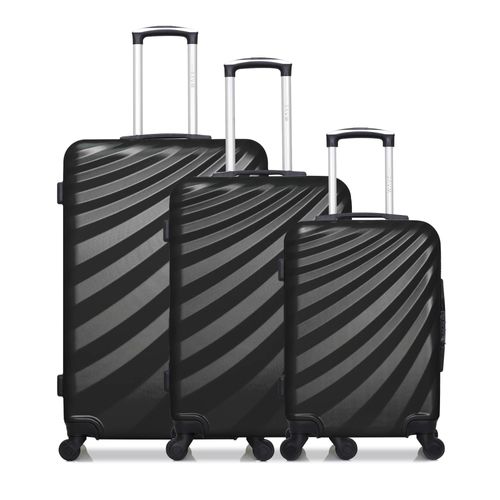 WAVE PARIS - Lot de 3 - Valise grand format, valise weekend et valise cabine DANUBE