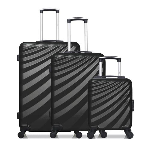 WAVE PARIS - Lot de 3 - Valise Grand format, valise weekend et valise cabine XXS DANUBE