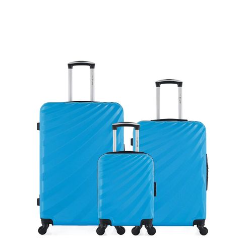 WAVE PARIS - Lot de 3 - Valise Grand format, valise weekend et valise cabine XXS DANUBE