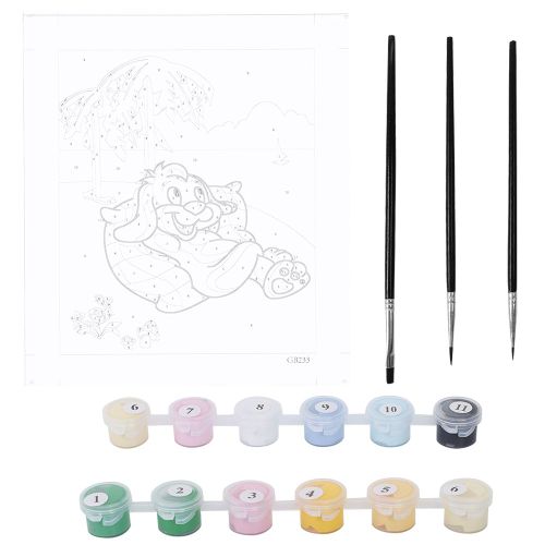 CONNOR Kit de peinture a l'huile numerique par numeros pour animaux, 25 x 30 cm (#4)