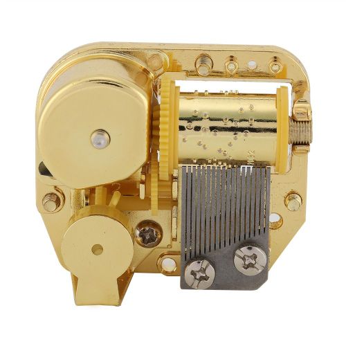 Boite a musique plaquee or, accessoires de bricolage avec vis et cle, type 2