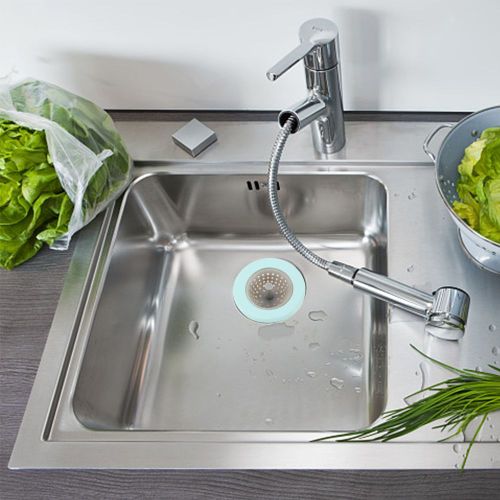 Filtre d'evier de salle de bain en gel de silice anti-blocage pour evier de cuisine en plastique (vert)