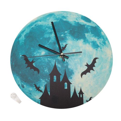 Horloge murale lumineuse en forme de lune, etanche, 30 cm, decoration de chambre a coucher (n¡ã 5)
