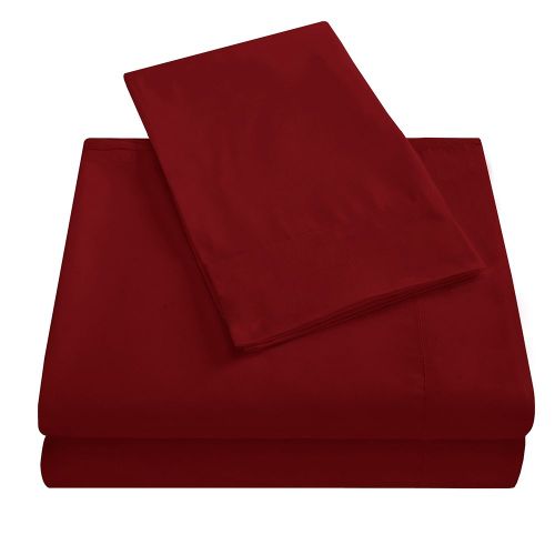 Connor Parure De Lit Douce Avec Couvre-Lit Et Poche Profonde, Ensemble De Literie De Haute Qualite, Rouge, Taille Double, 3 Pieces