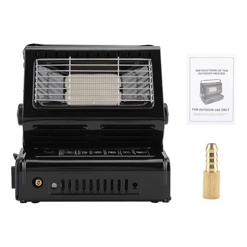 CONNOR Chauffages a gaz d'exterieur, barbecues portables, rechauds de camping, grils de randonnee (noir, double gaz, simple)