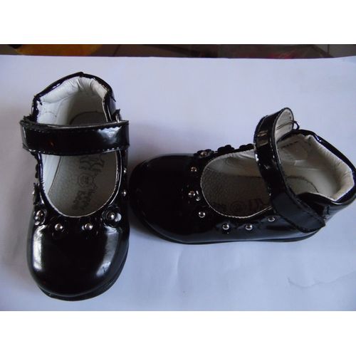 Jolies Petites Chaussures Noires Vernies Bébé Fille Pointure 21 Idée Cadeau