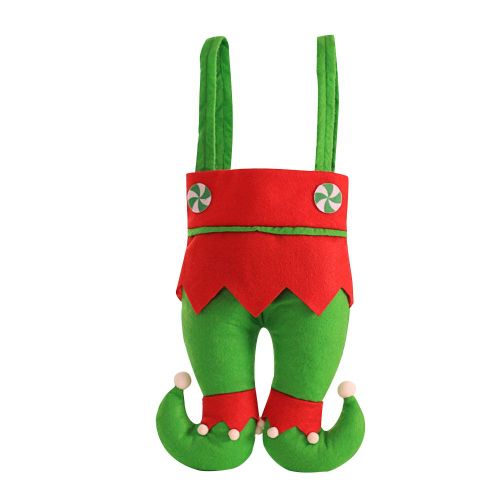 CONNOR Sac a main de Noel tendance avec pieds pour bonbons aux pommes, petit cadeau (vert)