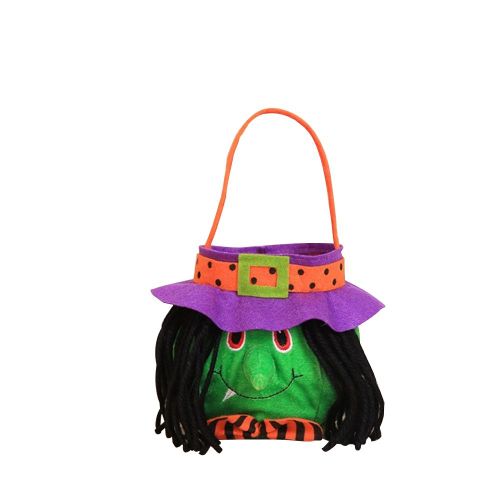 CONNOR Sac a main portable en forme de citrouille pour Halloween, sac a bonbons pour enfants, decoration cadeau (#A)