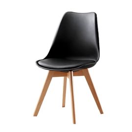 Connor Chaise Coquille Moderne Avec Pieds En Bois, Style Milieu Du Siecle, Pour Salle A Manger, Salon, Chambre A Coucher, 1 Piece