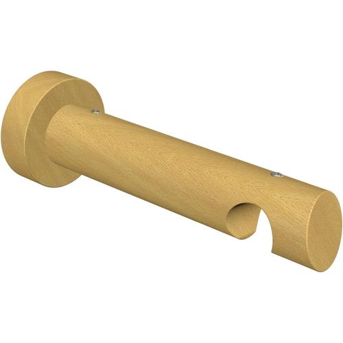 Ytseazn-Flair Deco 11022007¿0030 Support Pour Tringle De Course 20 Mm De Diamètre Interne,Hêtre Laqué En Bois,Distance Du Mur Avec 1 Rainure Env. 12cm