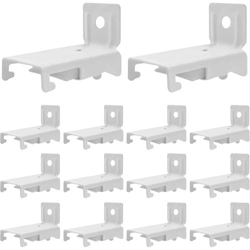 Ytseazn-Lot De 14 Supports De Montage Mural Pour Rail De Rideau Flexible,Accessoires D'installation De Tringle À Rideaux Incurvés Blancs Pour Montage Mural,Blanc