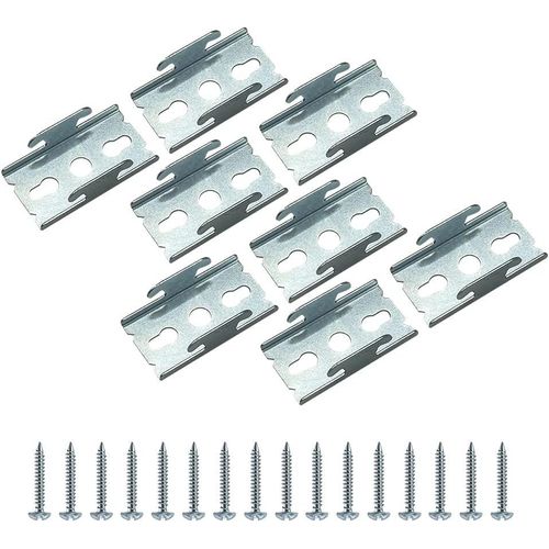 Ytseazn-Supports De Tringle À Rideaux-4 Paires Double Face Support Mural En Métal,Support Tringle À Rideau En Le Fer,Pour Tringle À Rideau Fixation De Maison Chambre Bureau(Avec Des Vis)