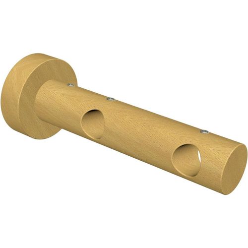Ytseazn-Flair Deco 11021612¿0030 Support Pour Tringle 16 Mm De Diamètre,Hêtre Laqué En,Distance Du Mur 2 Voies En Bois Env. 6/12cm