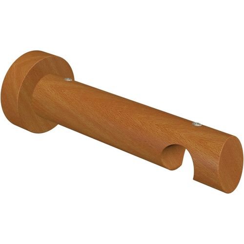 Ytseazn-Flair Deco 11022007¿0022 Support Pour Tringle De Course 20 Mm De Diamètre Interne,Cerisier Laqué En Bois,Distance Du Mur Avec 1 Rainure Env. 12cm