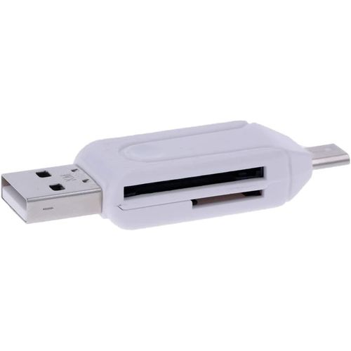 ytseazn-Adaptateur Usb Vers Micro Usb Avec Lecteur De Cartes Sd/Micro Sd,Jusqu'À 64 Gb