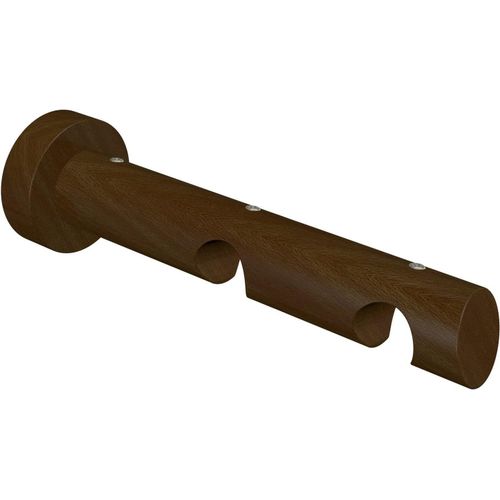 Ytseazn-Flair Deco 11022008¿0019 Support Pour Tringle De Course 20 Mm De Diamètre,Noyer Laqué Intérieur En,Distance Du Mur 2 Voies En Bois Env. 9/15cm