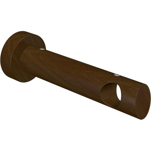 Ytseazn-Flair Deco 11022027¿0019 Support Pour Tringle Diamètre 20 Mm,Distance Du Mur Avec 1 Rainure Env. 12cm,Noyer Laqué En Bois