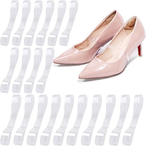 Ytseazn-Invisibles Sangles De Chaussures,20 Paires Sangles De Chaussures Transparentes Effacer Talons Hauts Lacets Accessoires Pour Tenir Courroie Des Chaussures À Talons Hauts
