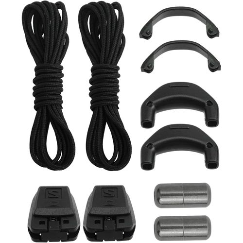 Ytseazn-Kit De Lacet De Rechange Pour Salomon Chaussures,Lacets Sans N?Uds Pour S-Alomon Speedcross Chaussures De Ski,Système Quicklace Pour Hommes,Femmes Et Enfants,140cm(Noir