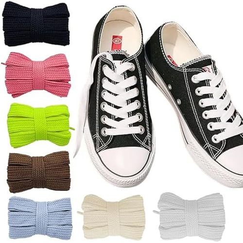 Ytseazn-Lacets Plats,7 Paire Lacets Chaussures Lacets Campus Lacets Pour Baskets Lacet Large 2cm Lacets Couleur 120cm Pour Chaussures De Sport,Chaussures De Ville,Course À Pied