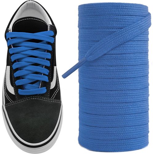 Ytseazn-Lacets Plats Chaussures Pour Vans,8mm De Large Cordes Lacets De Rechange En Coton Pour Chaussures De Sport En Toile