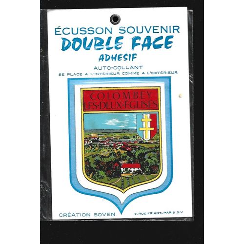 Ecusson Souvenir Colombey Les Deux Églises Autocollant