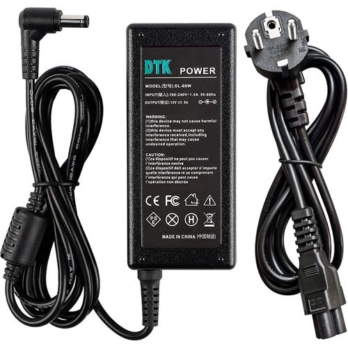 Yemaesre Chargeur Adaptateur Secteur Pour Lcd Tft Monitors,Tvs,Dvdtvs,Freebox V5,Hd Et V6,And Other Equipment Output 12V 5A 60W(Compatible 12V 3A 36W/12V 4A 48W)Adapter Connecteur 5.5 * 2.5Mm