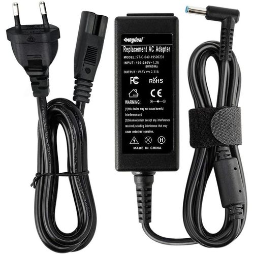 Yemaesre Chargeur Hp Pour Ordinateur Portable 45W,Adaptateur Secteur Pour Hp Stream 11 13 14 Series Hp 250 G3 G4 G5 G6 255-G6 Probook 430 G3 G4 Elitebook Folio,Pavilion Touchsmart 19.5V 2.31A 4.5*3Mm